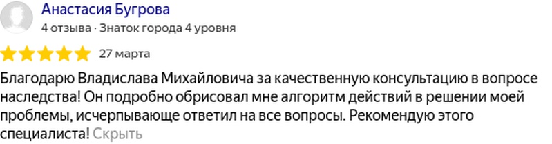 Отзыв адвокат Лыжин