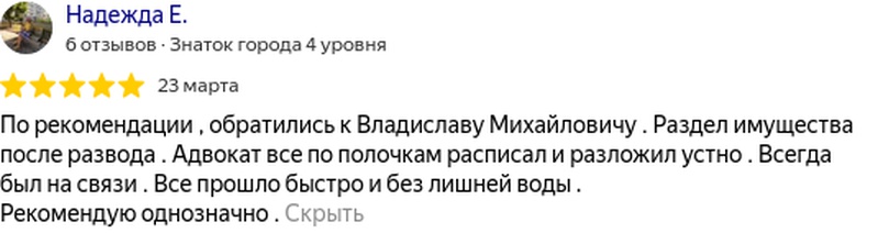 Отзыв адвокат Лыжин